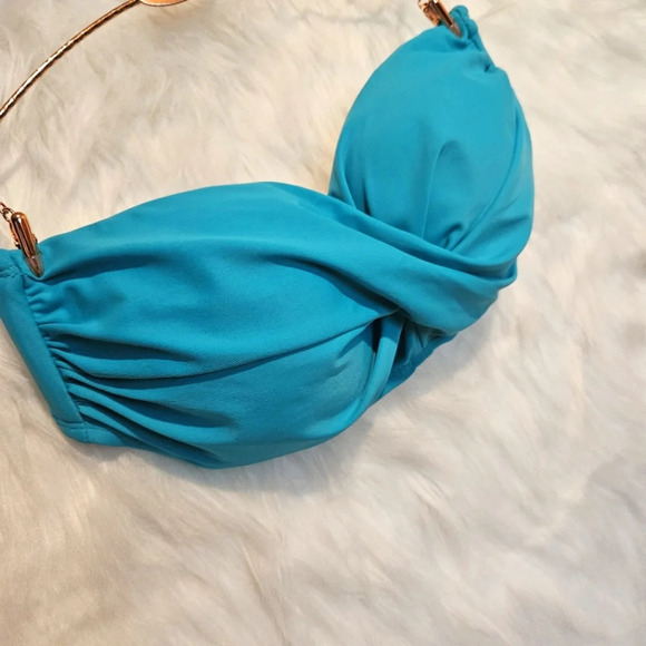 George Twist Front Padded Bandeau Bikini Top - Picture 3 of 5